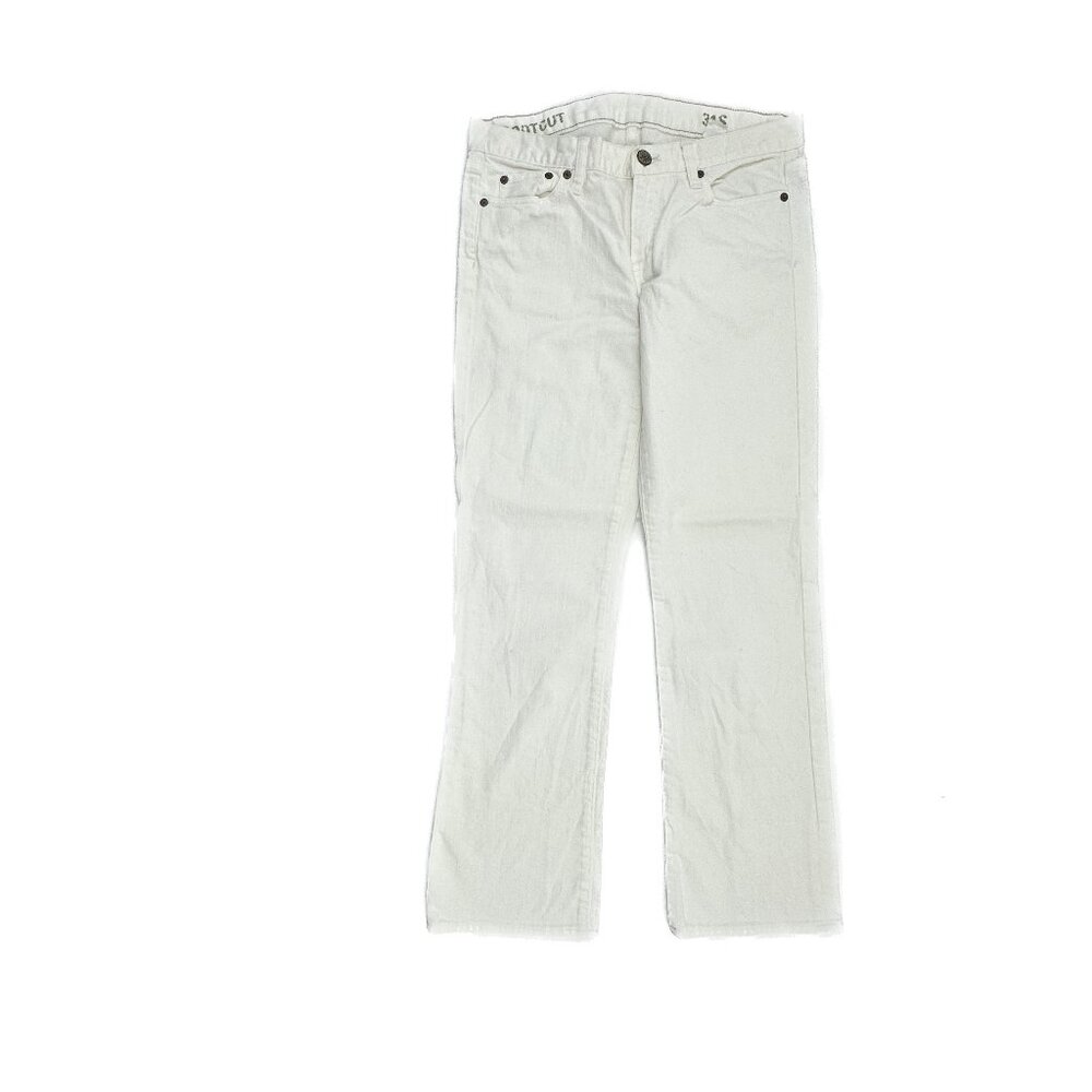 J. Crew‎ Bootcut Women's size 31 Short Ivory White Denim Jeans